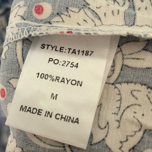 GiGiO Boho Sleeveless V Neck Button Down Long Blue Dress Ruffled Hem Size Medium - Picture 11 of 16